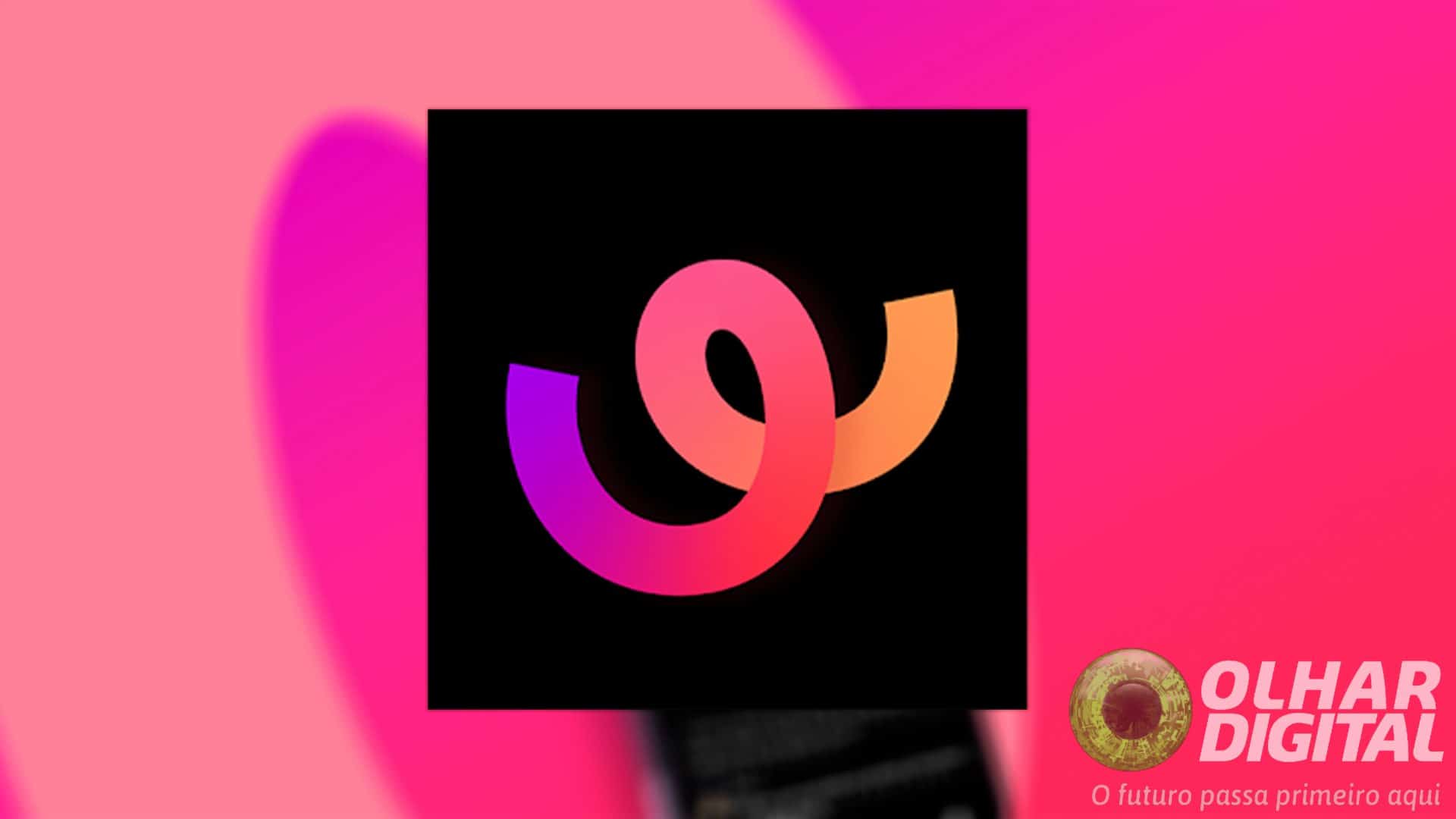 Montagem com logotipo do Whee, nova rede social da ByteDance que parece Instagram