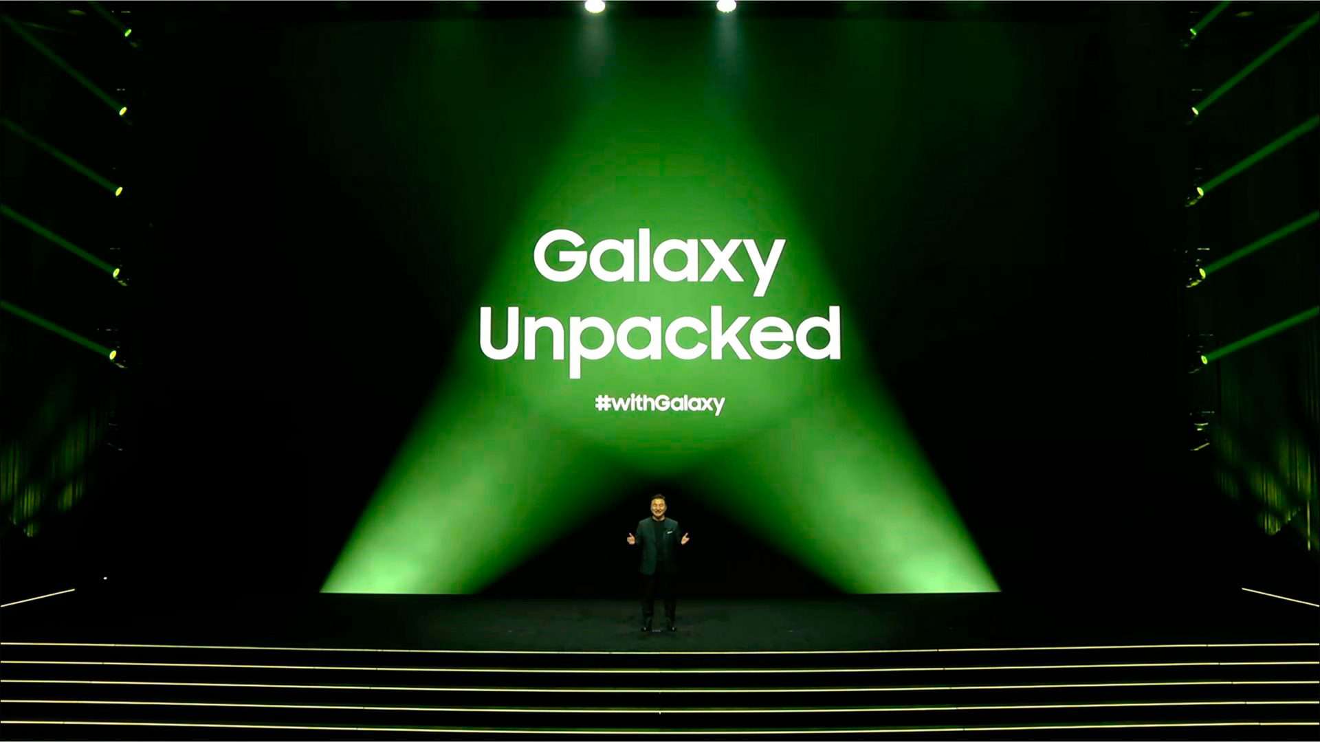Executivo da Samsung durante Galaxy Unpacked