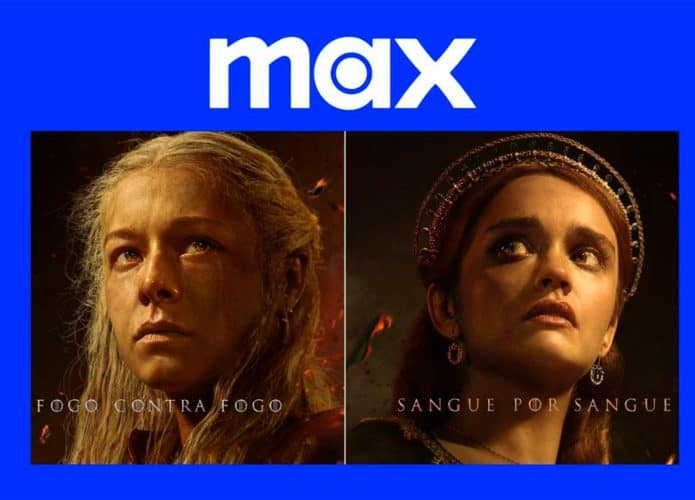 Montagem com pôsteres da série Casa do Dragão, que está entre lançamentos da Max na semana entre os dias 10 e 16 de junho