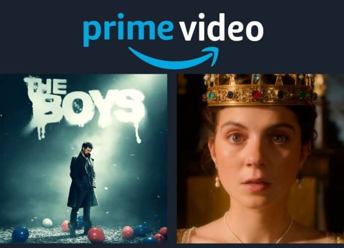 Montagem com pôsteres de produções que estreiam em junho no Prime Video