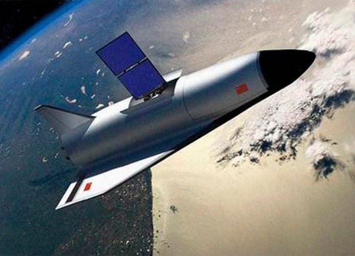 Ilustração digital da nave chinesa Shenlong em órbita da Terra