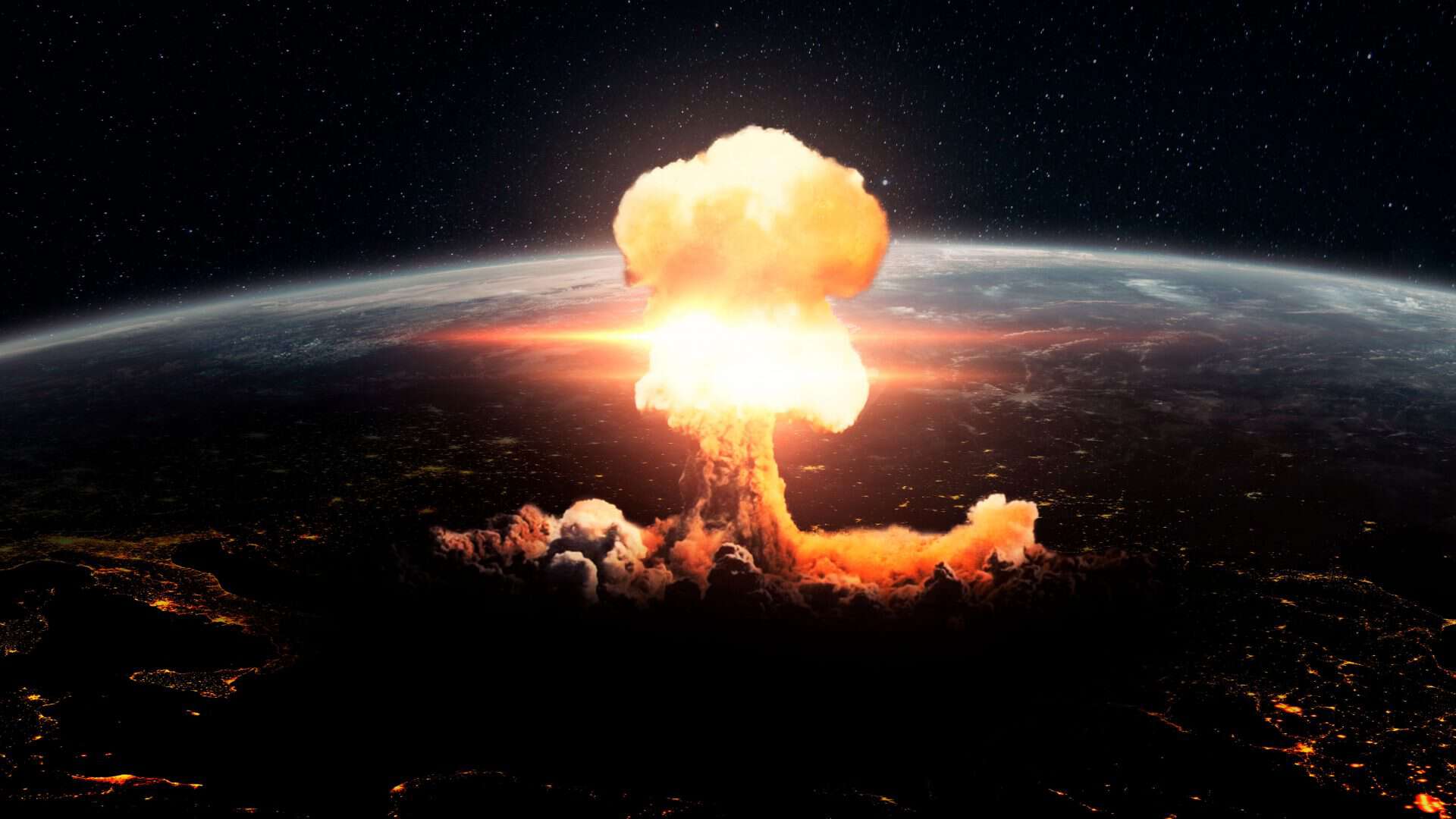 Explosão nuclear gigante vista do espaço