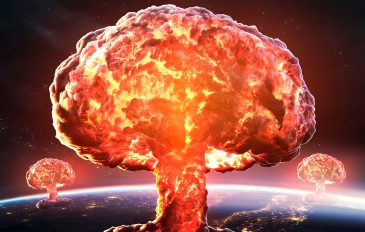 Explosões nucleares gigantes vistas do espaço