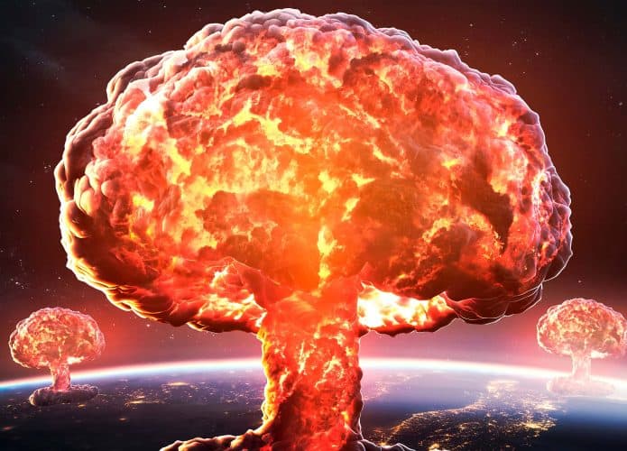 Explosões nucleares gigantes vistas do espaço