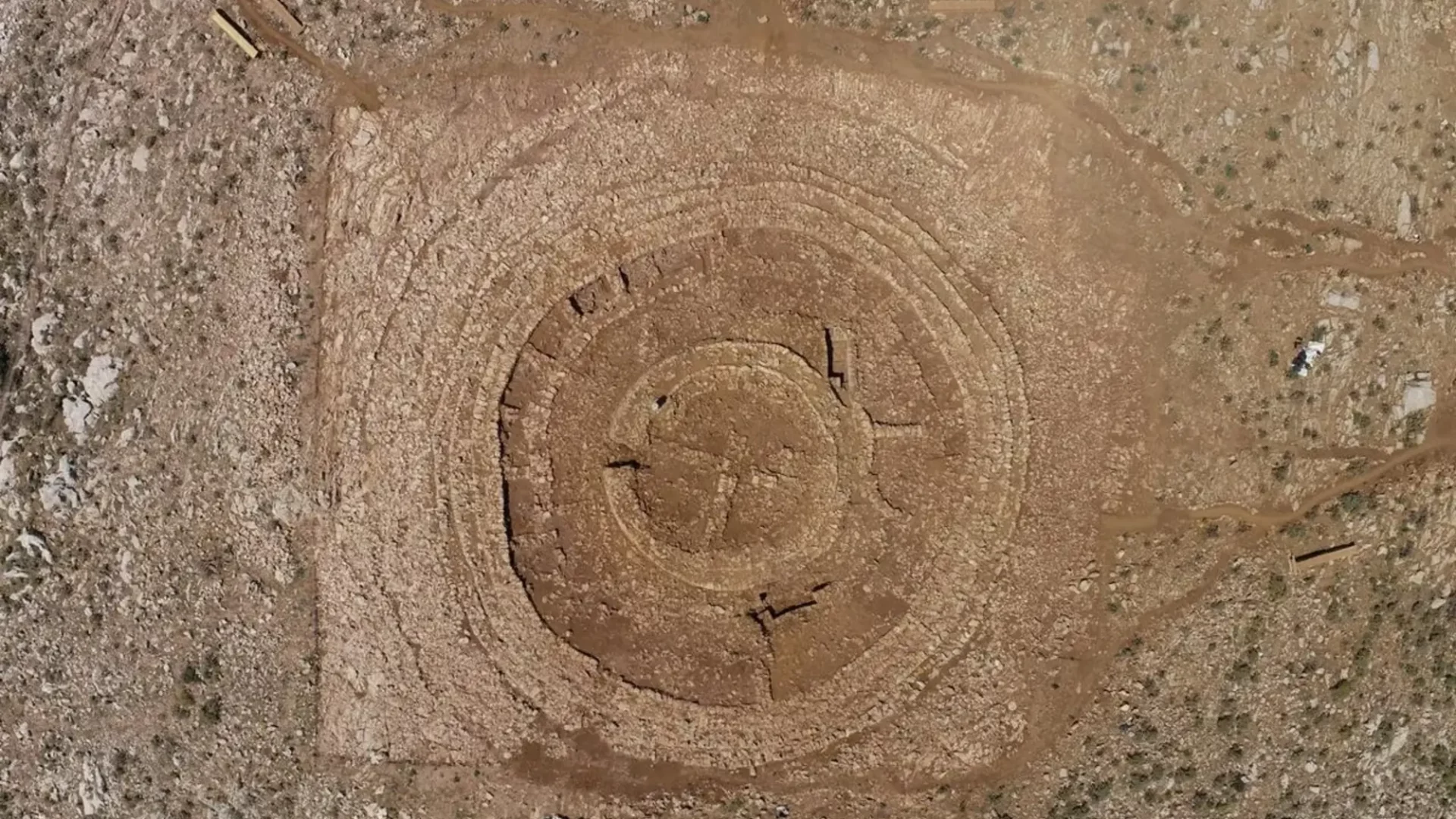 Labirinto encontrado na Ilha de Creta (Crédito: Ministério da Cultura da Grécia)