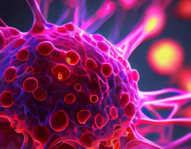 Cancer,Cells,,Malignant,Cells,Under,Microscope,,3d,Illustration