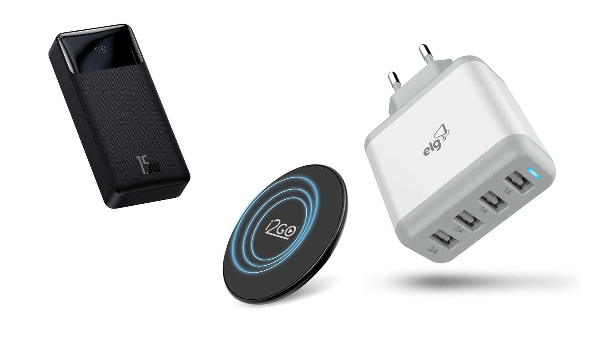 Carregadores e powerbanks em oferta