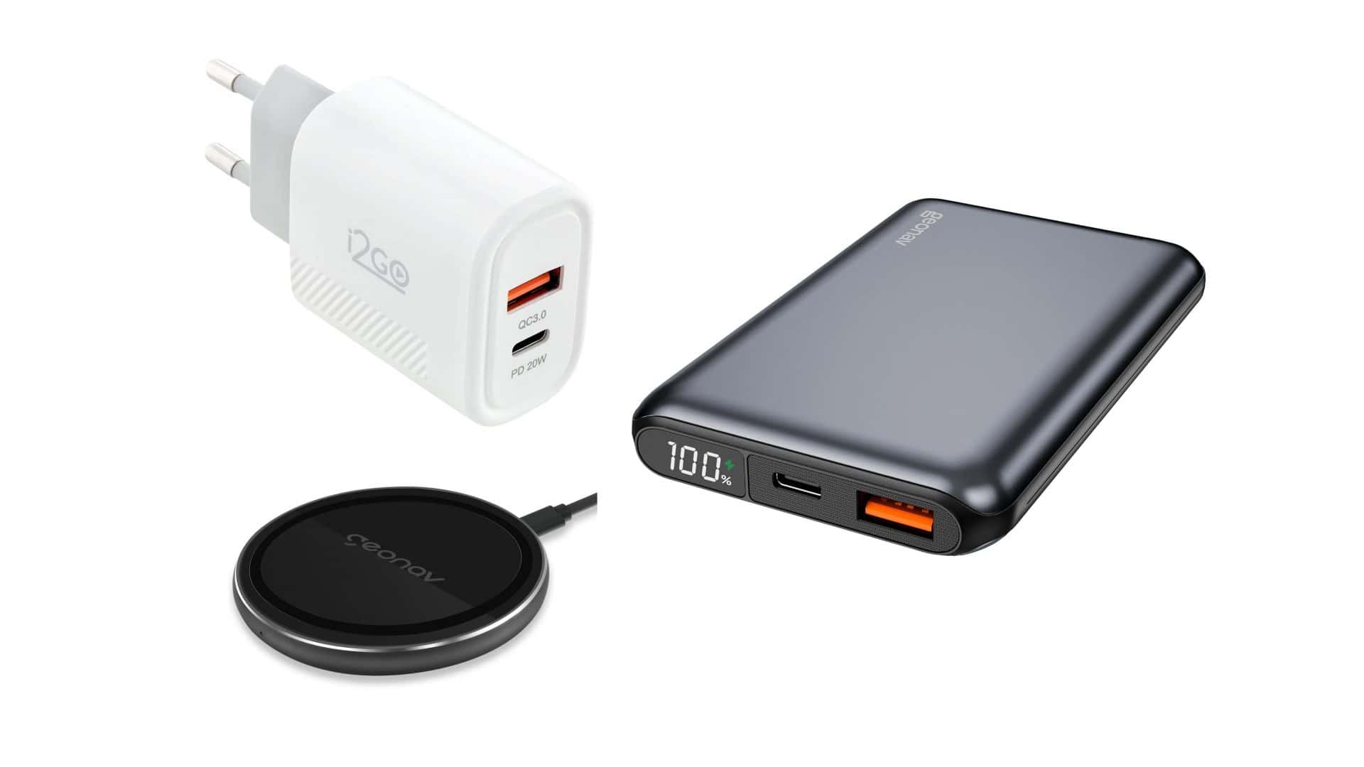 Carregadores e powerbanks em oferta
