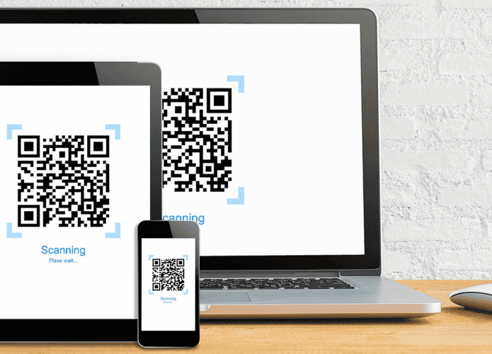 qr code sendo escaneado pelo pc