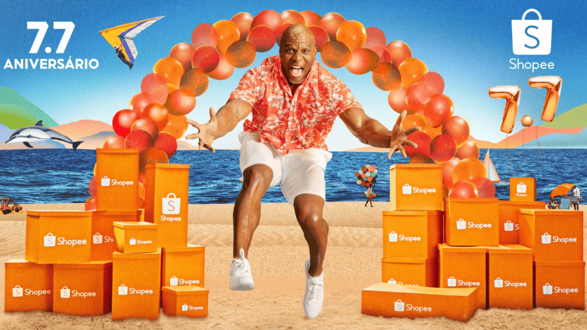 Terry Crews faz propaganda na Shopee