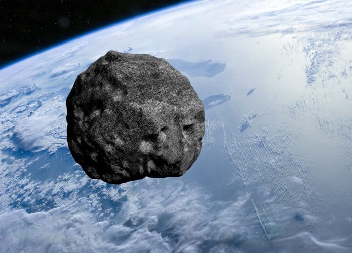 Ilustração de asteroide perto da Terra