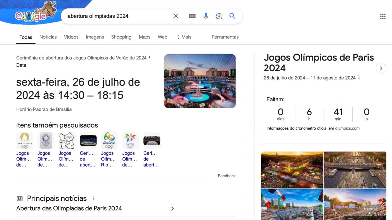 Google celebra Olimpíadas de 2024 em 'doodle' - Olhar Digital