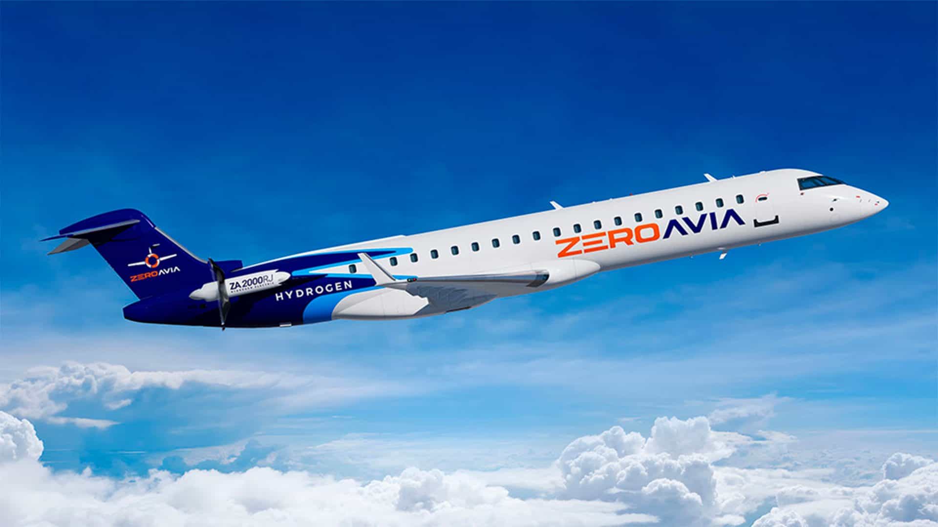 Avião movido a hidrogênio da ZeroAvia no céu