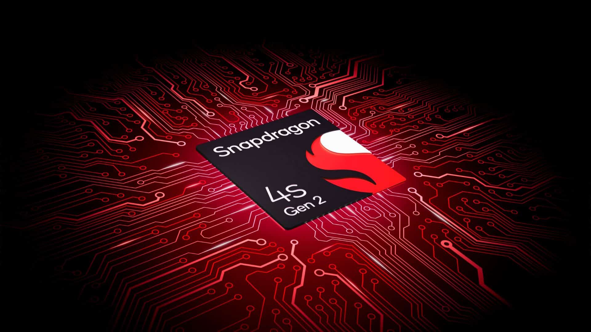 Ilustração do chip Snapdragon 4s Gen 2 da Qualcomm
