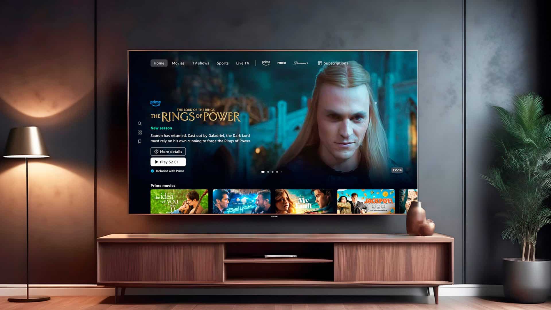 TV com Prime Video atualizado com nova interface