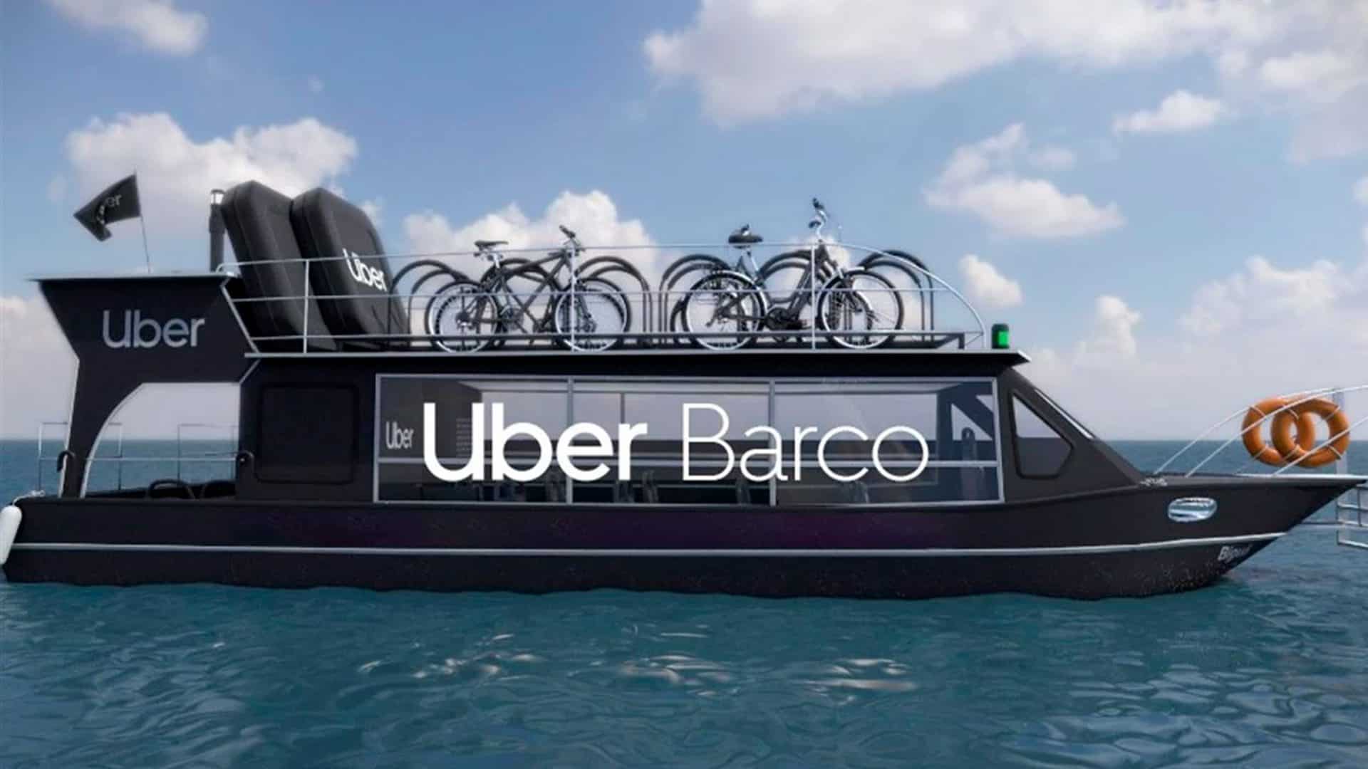 Barco do Uber no mar