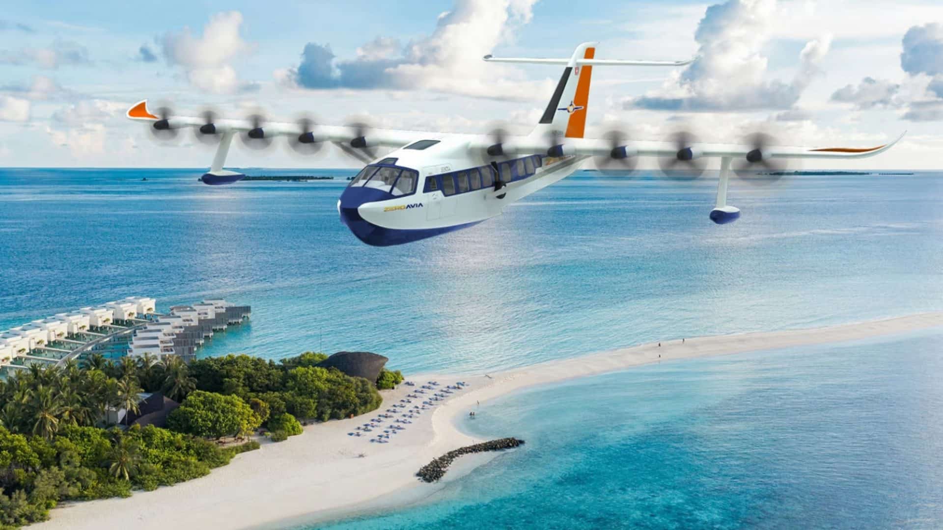 Novo hidroavião elétrico a hidrogênio