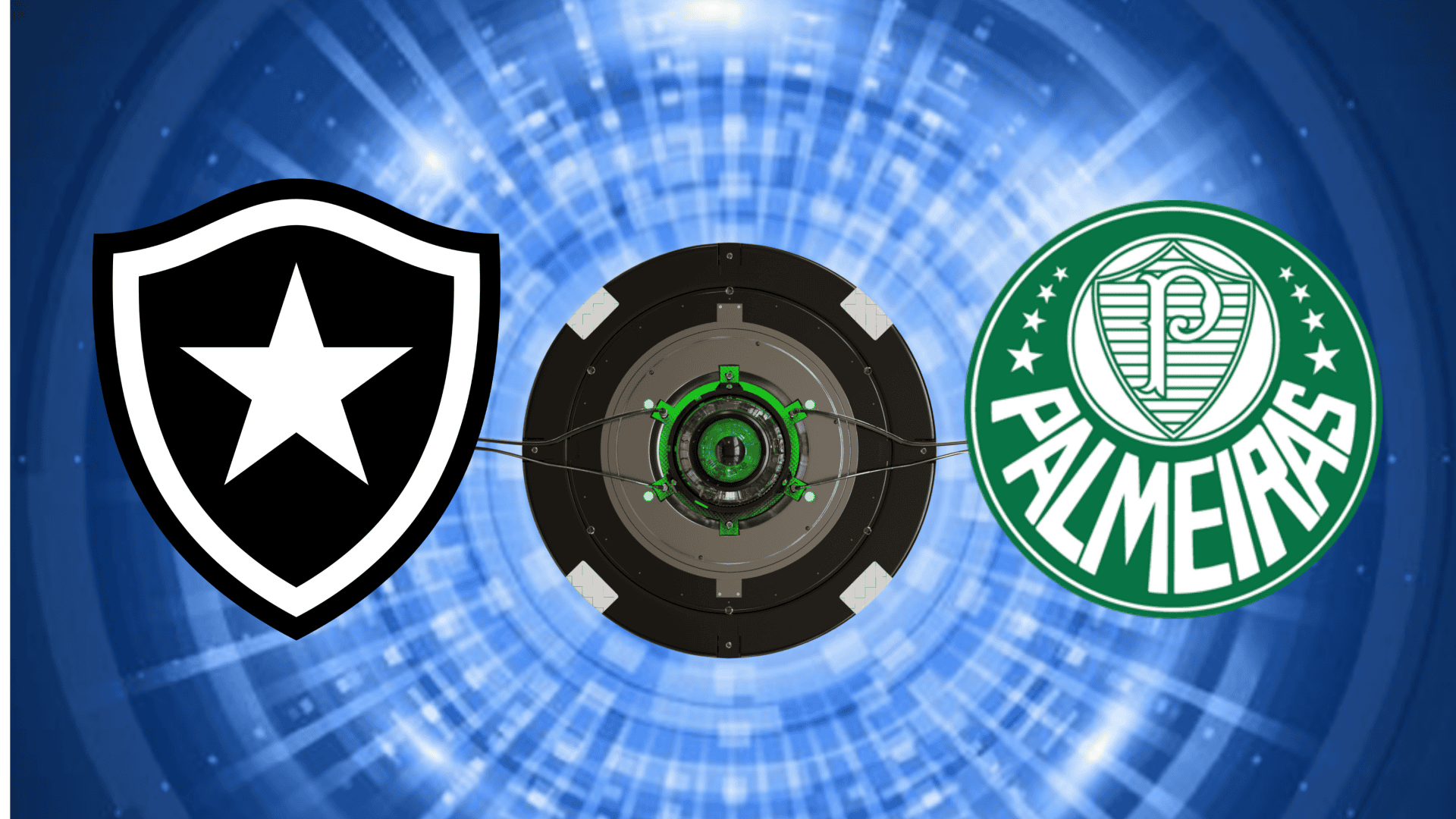 escudos de Botafogo x Palmeiras
