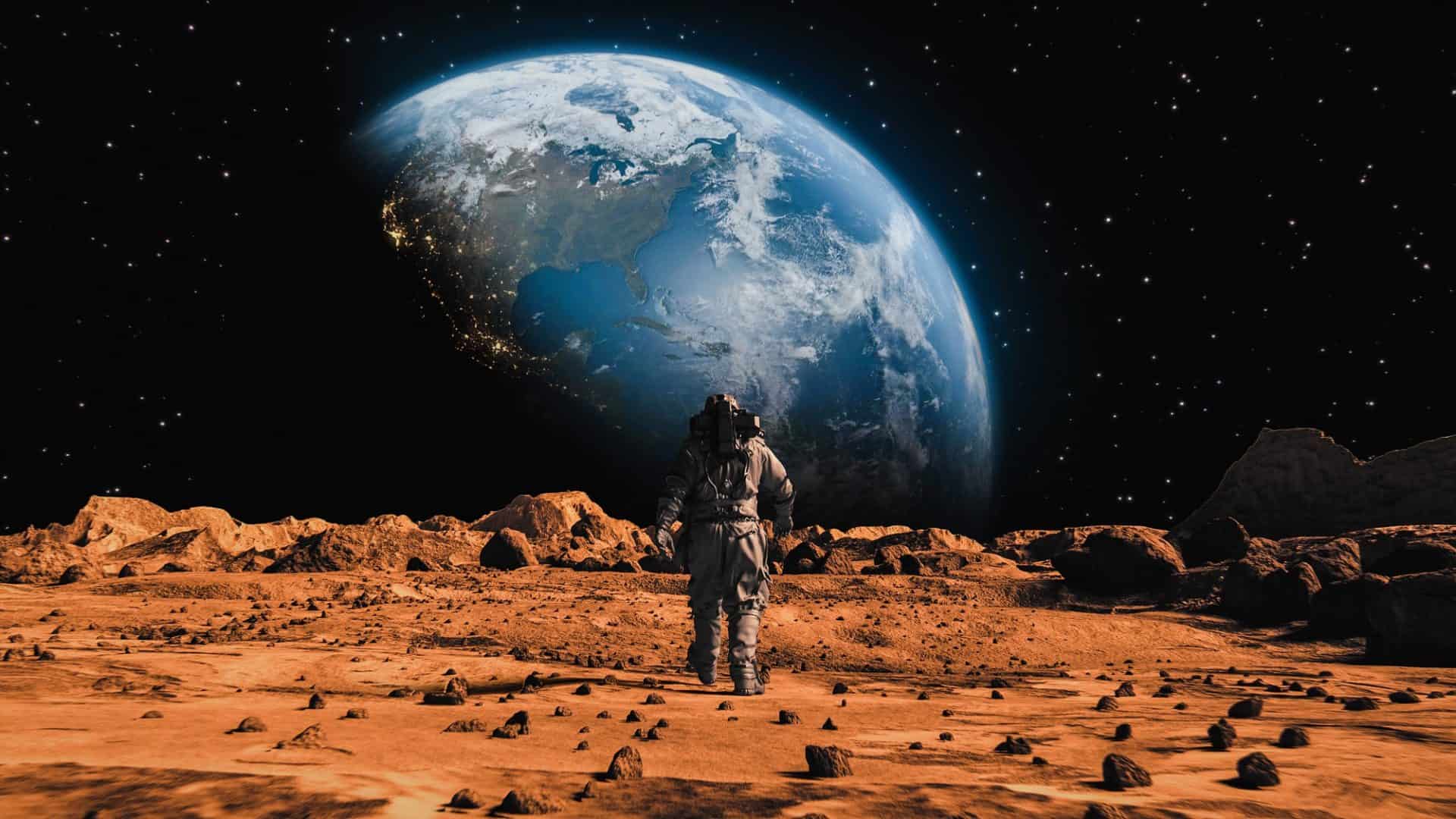 astronauta em marte
