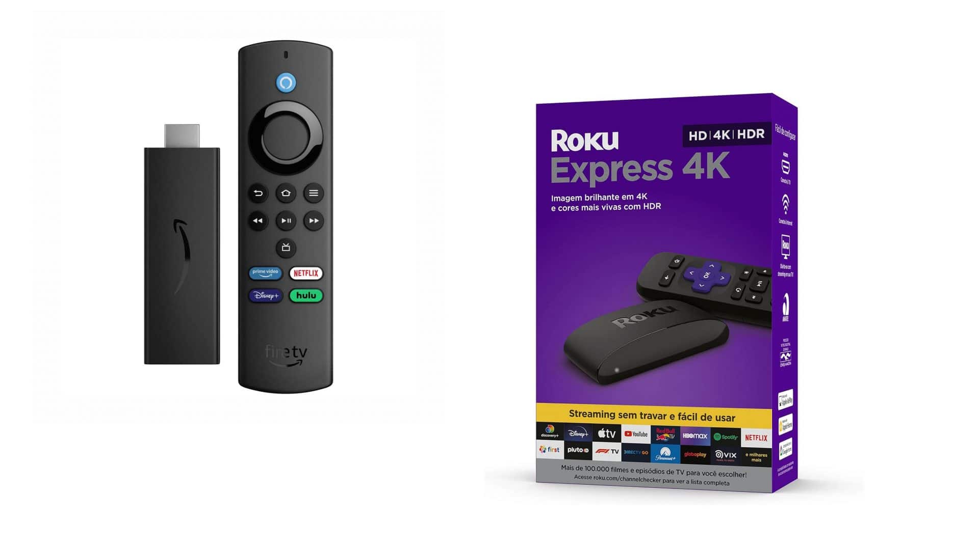 Fire TV Stick e Roku em oferta