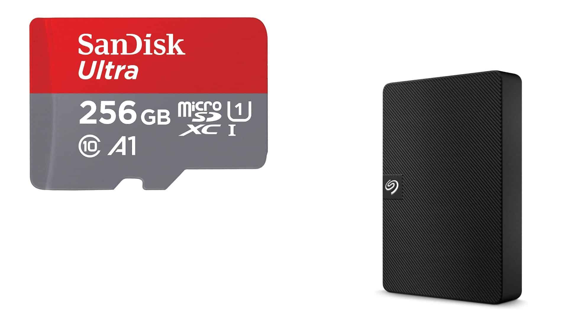 SSD e cartão micro SD em oferta