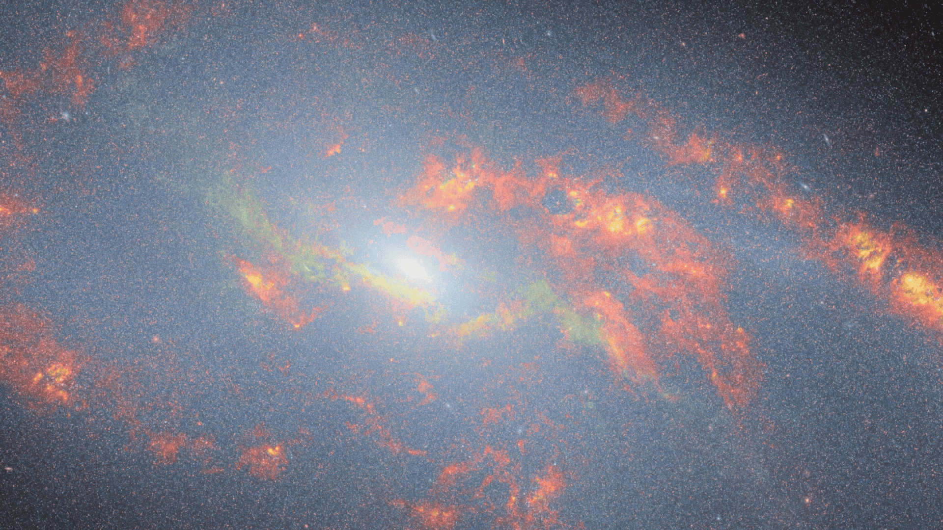 trecho da foto da galáxia messier 106