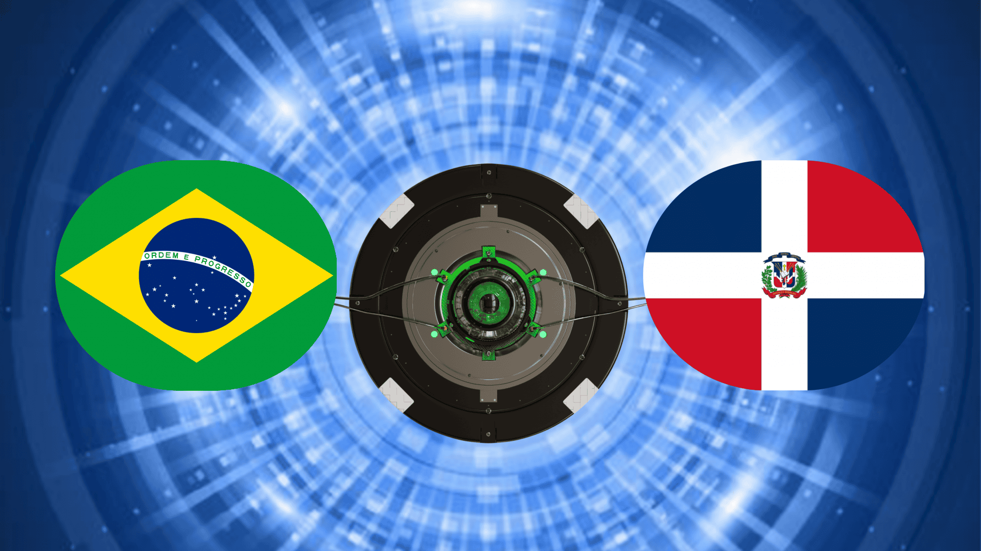 bandeiras de brasil e república dominicana
