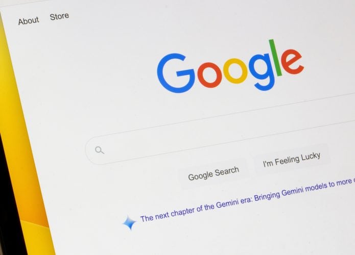 Página de busca do Google
