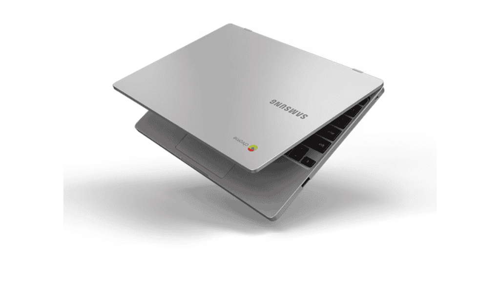 imagem mostra um notebook dobrado