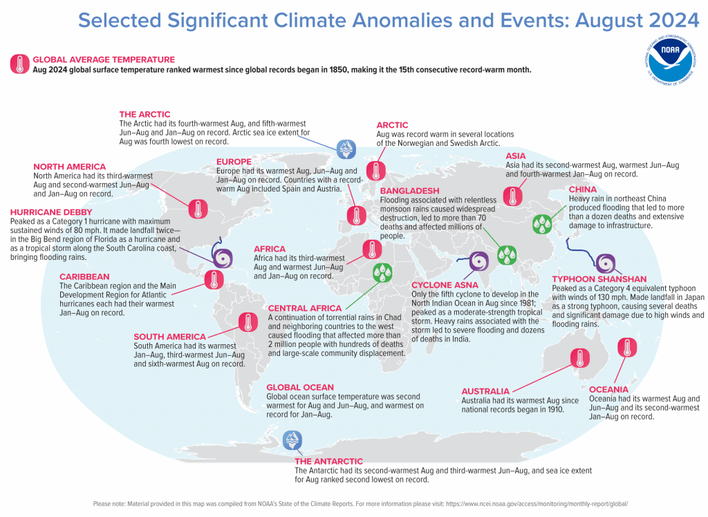 Mapa global do NOAA