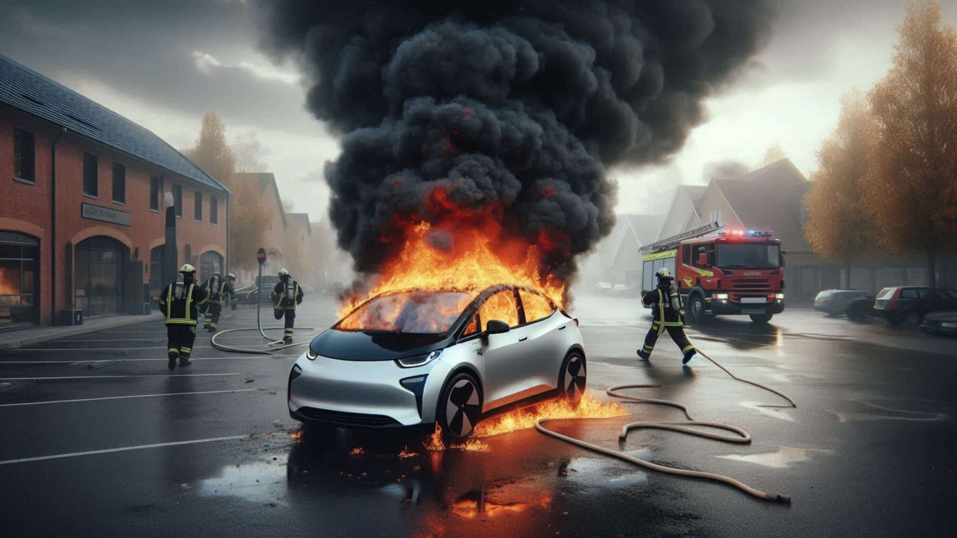 Novo robô da Hyundai combate incêndios em carros elétricos