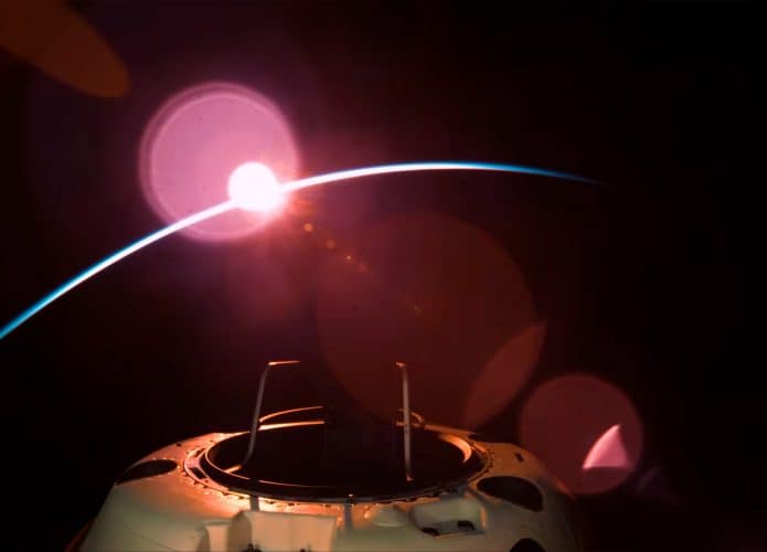 Captura de tela de vídeo gravado durante missão Polaris Dawn da SpaceX
