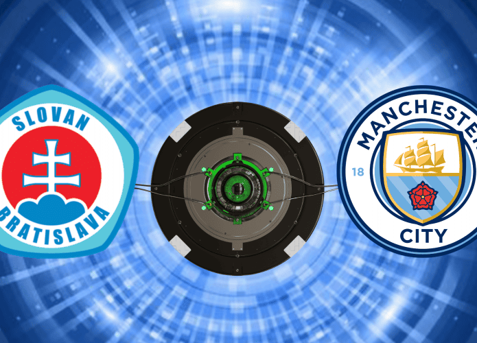 escudos de Slovan Bratislava x Manchester City