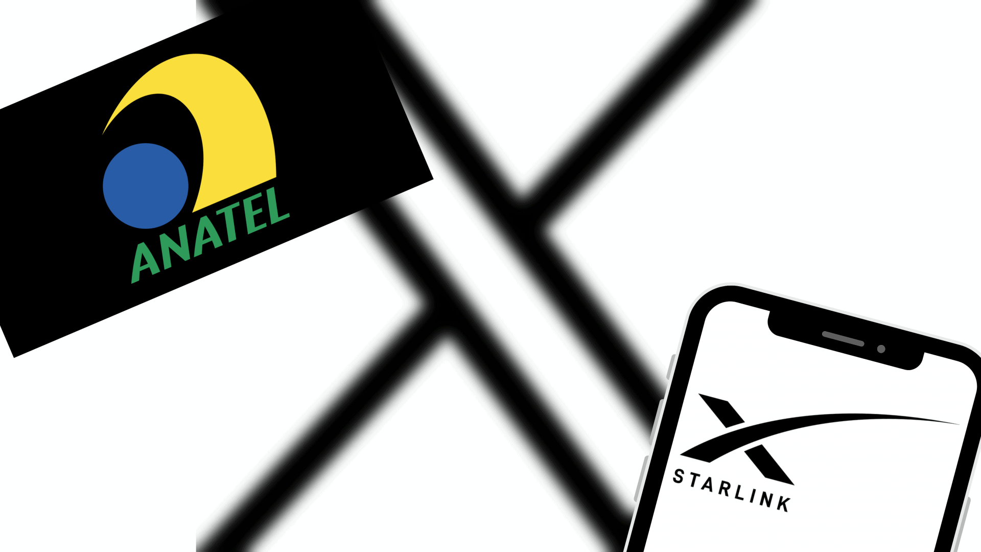 logos de anatel x e starlink