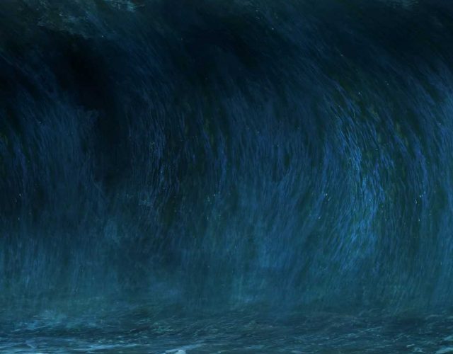 Ilustração de tsunami
