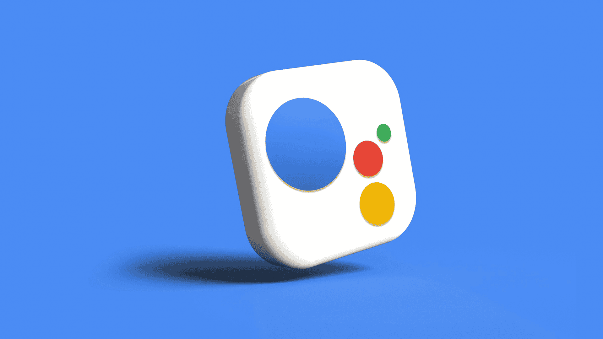 imagem mostra em evidência o ícone do Google assistente em um fundo azul