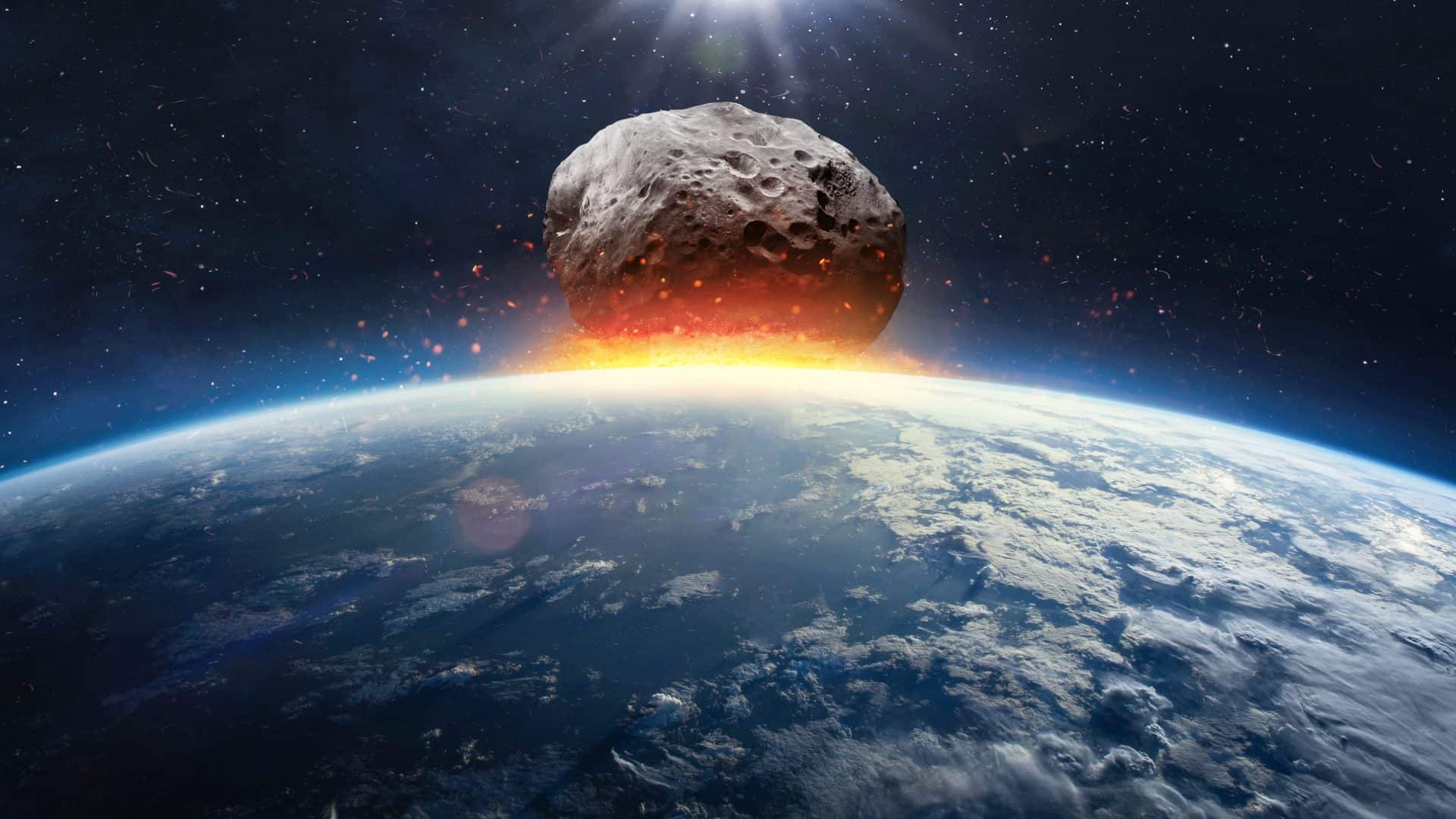 Meteoro atingindo a Terra