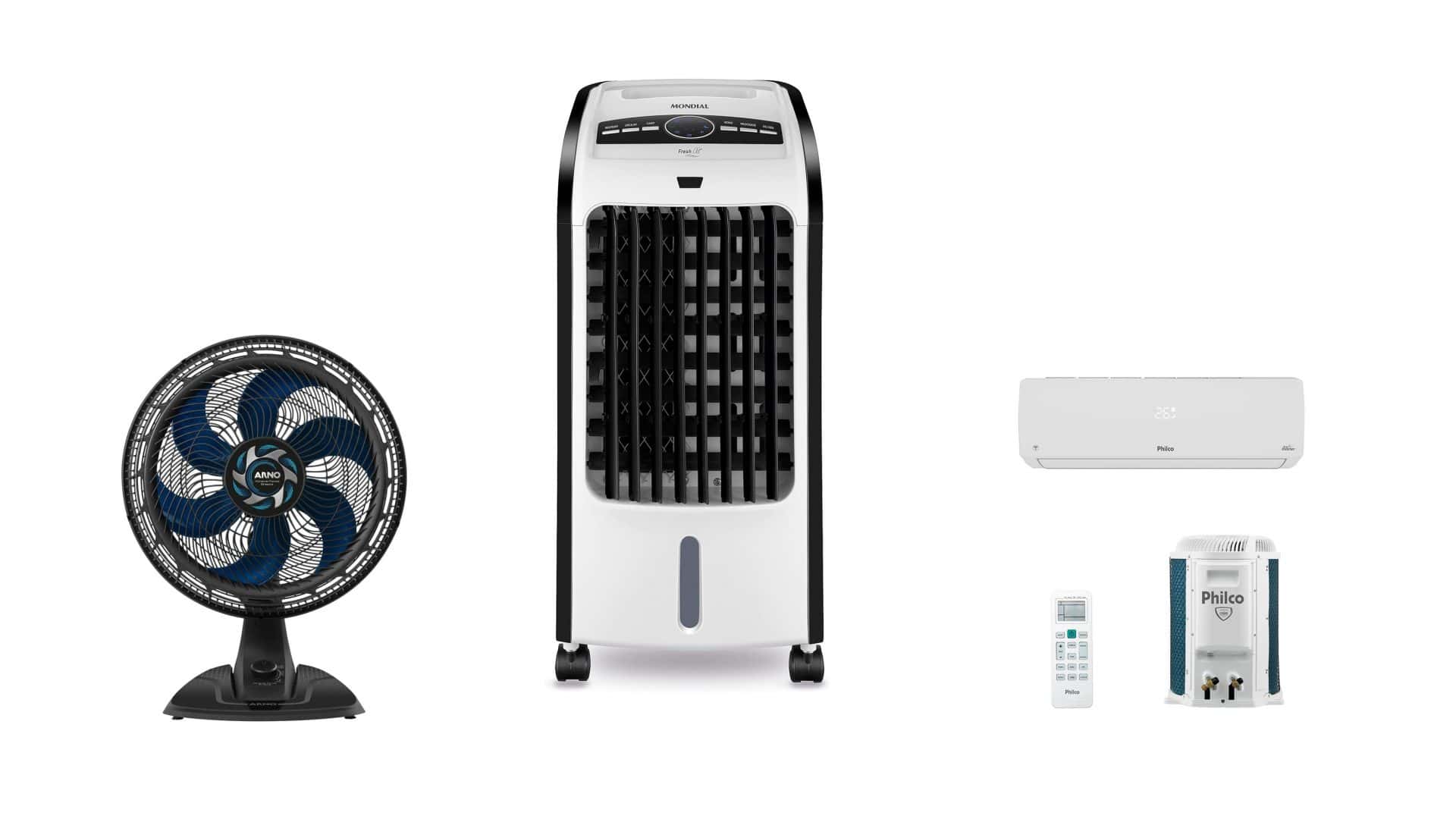Ventilador, ar-condicionado e climatizador em oferta