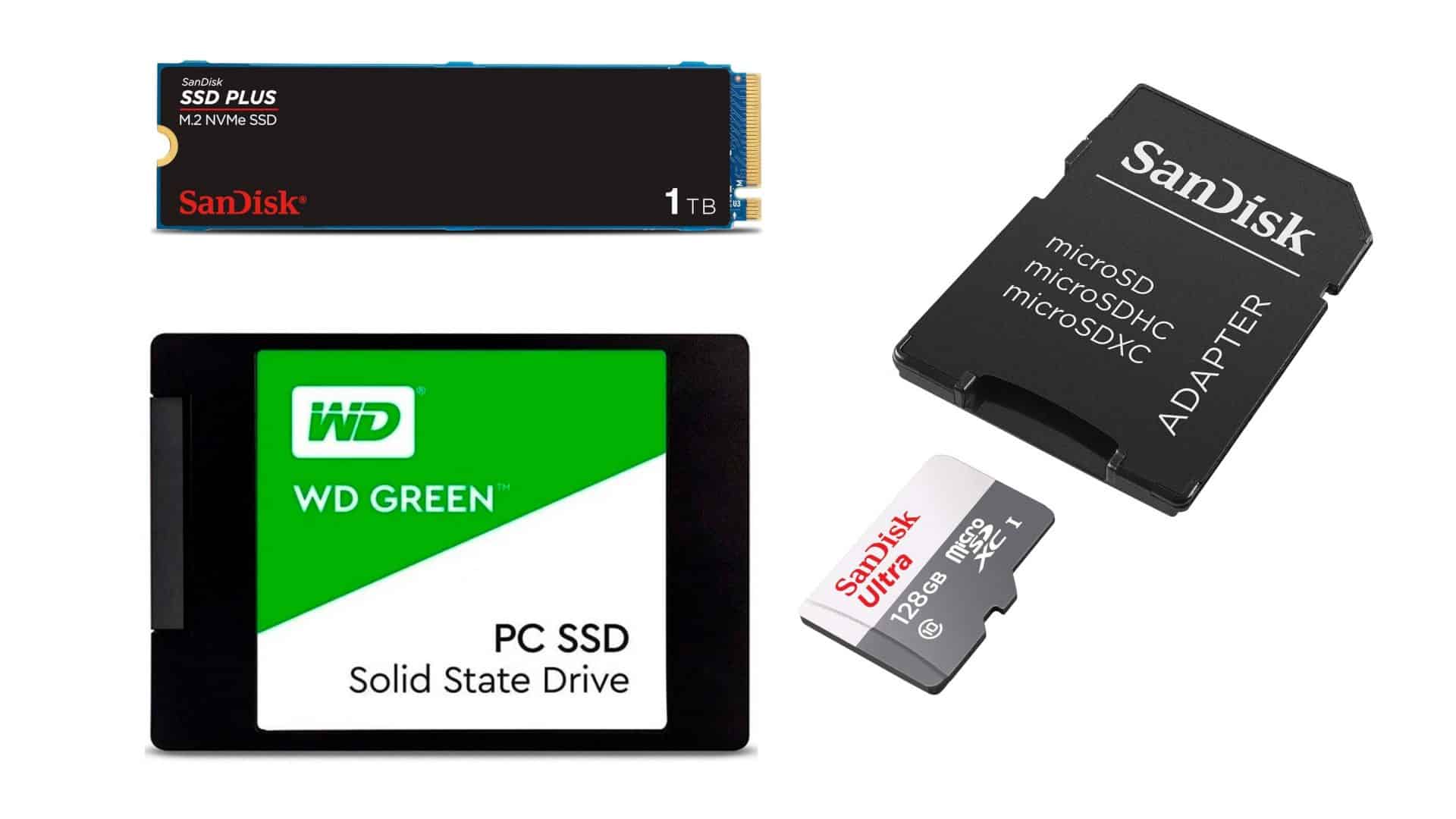 SSD e micro SD em oferta