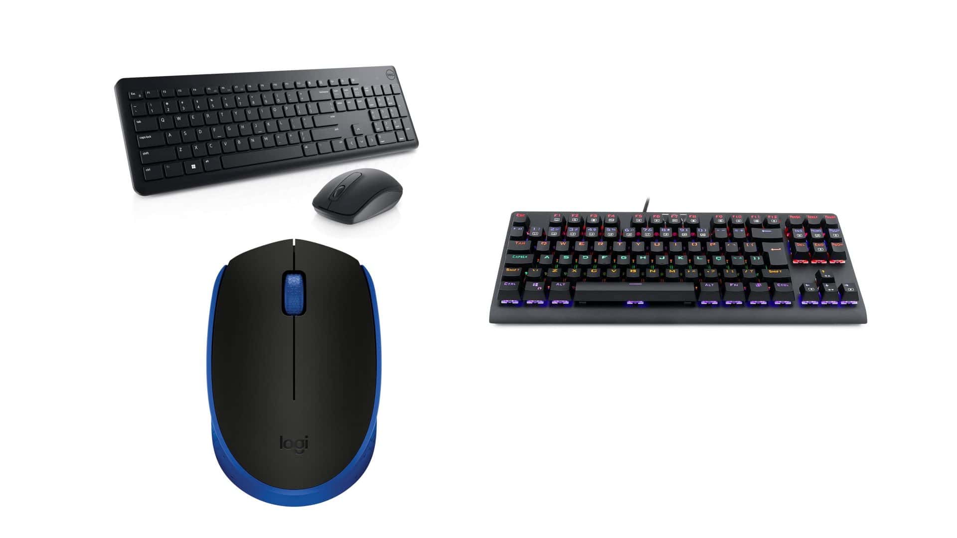 Teclados e mouses em oferta