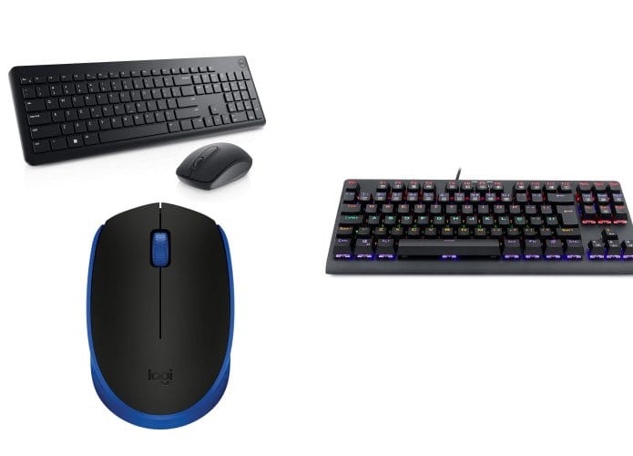 Teclados e mouses em oferta