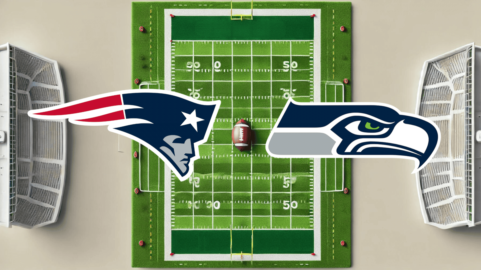 logos de patriots e seahawks