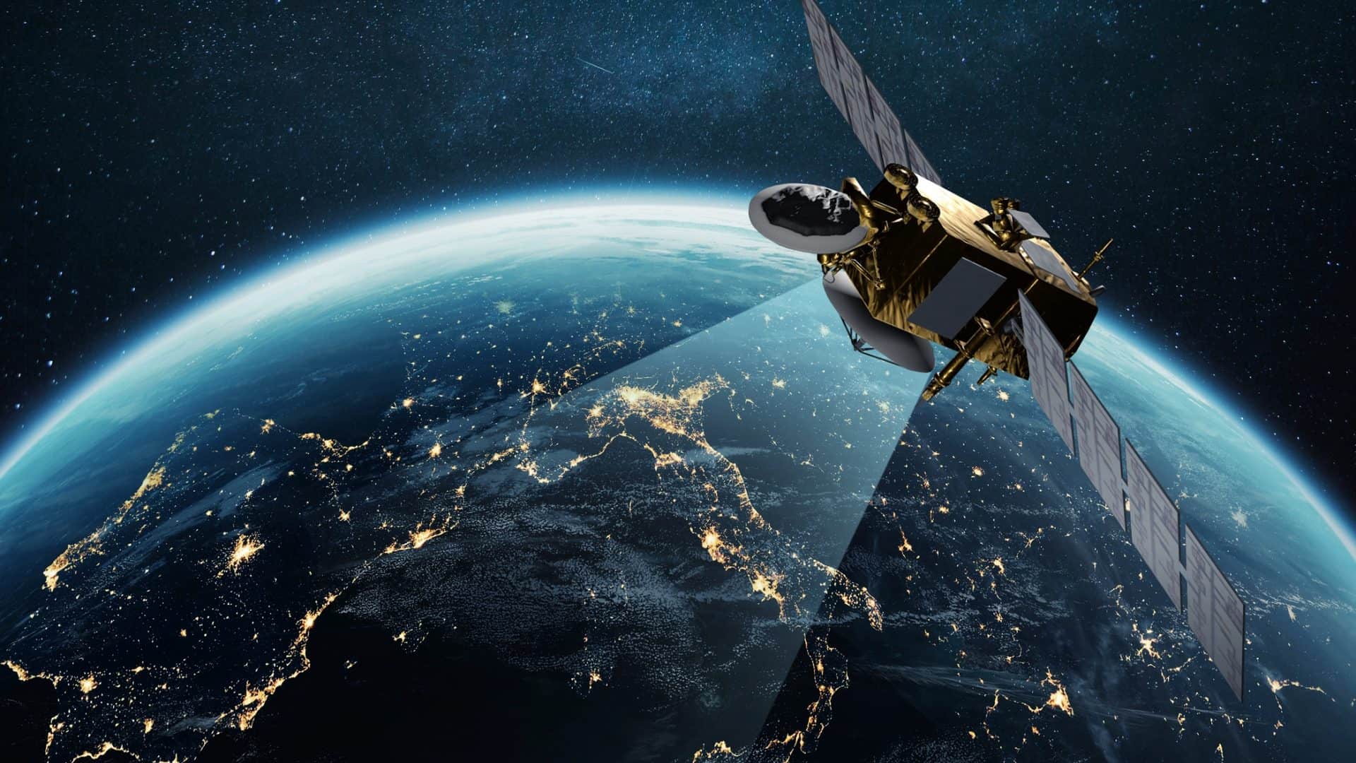 satélite em órbita