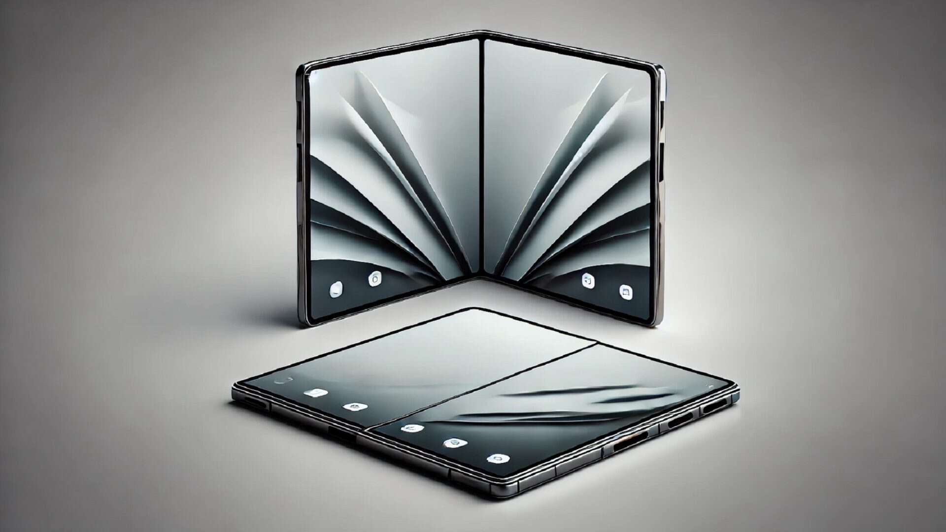 ilustração de um smartphone dobrável