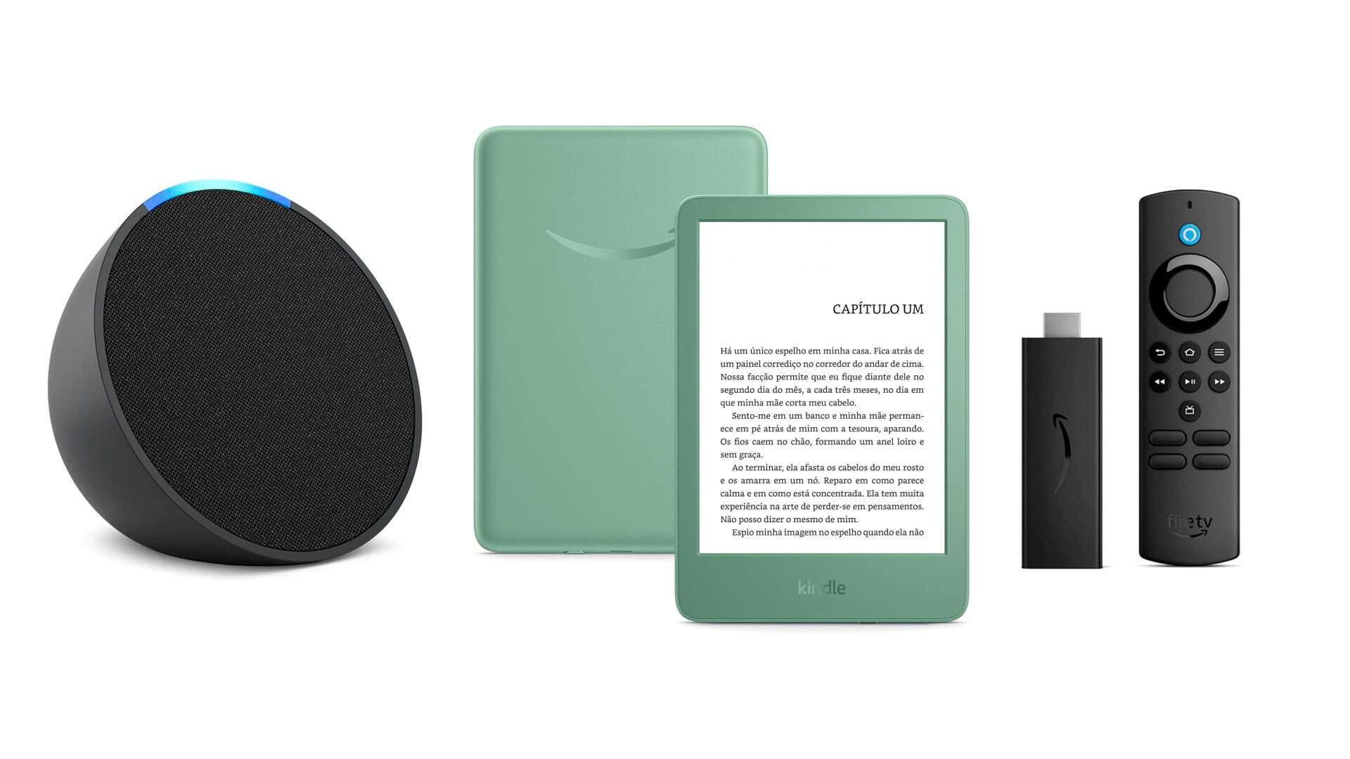 Montagem com aparelhos da Amazon em promoção na Amazon