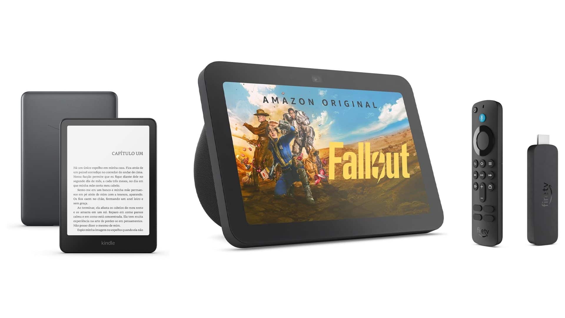 Montagem de aparelhos da Amazon em promoção na Amazon