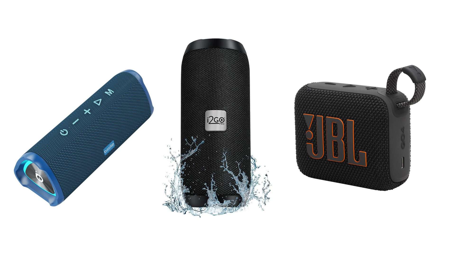 Montagem com caixinhas de som Bluetooth em promoção na Amazon