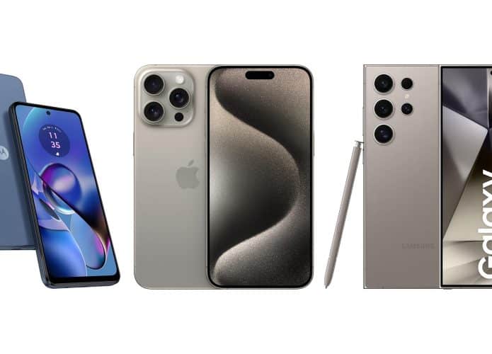 Montagem com celulares em promoção na Amazon