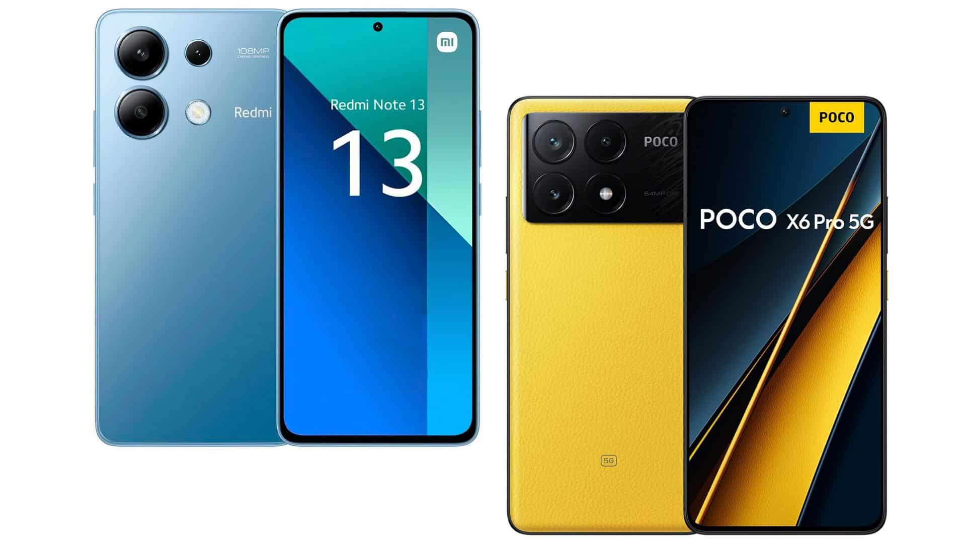Montagem de celulares da Xiaomi em promoção na Amazon