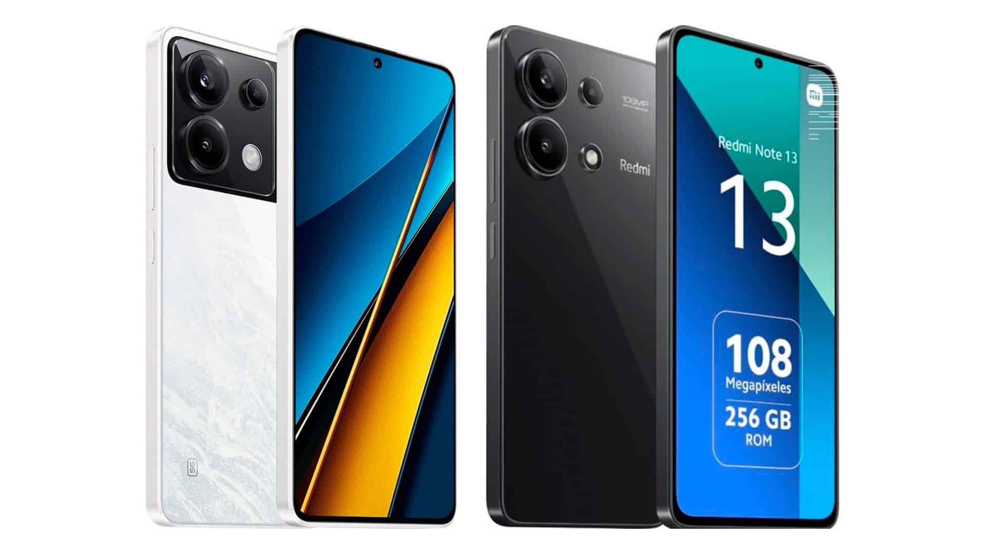 Montagem de celulares da Xiaomi em promoção na Amazon